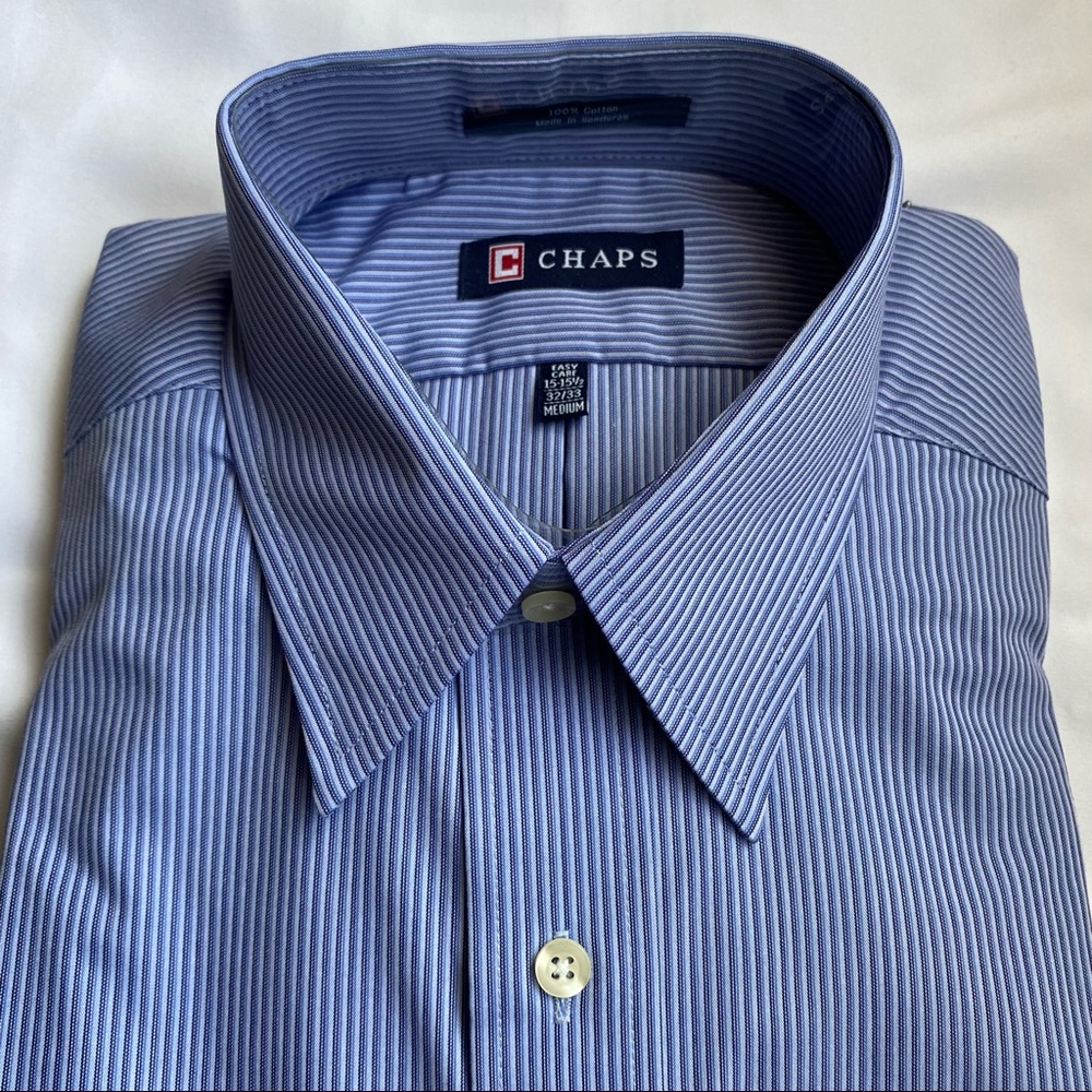 Chaps- Dress shirt -Medium 15-151/2 32/33-100% cotton